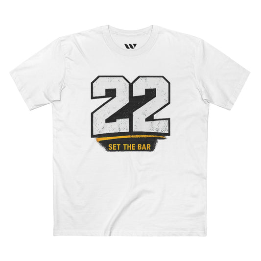 22 Set The Bar T‑Shirt — Athletic Vintage Number Tee