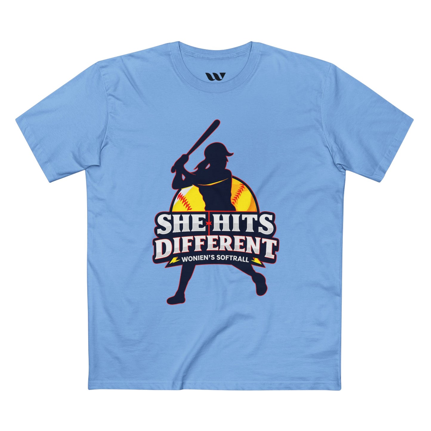 She Hits Different Women's Softball Tee - WREPPED