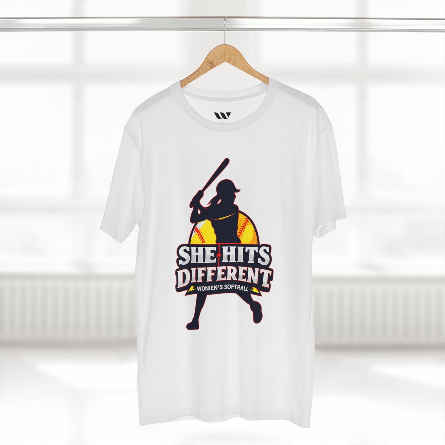 She Hits Different Women's Softball Tee - WREPPED