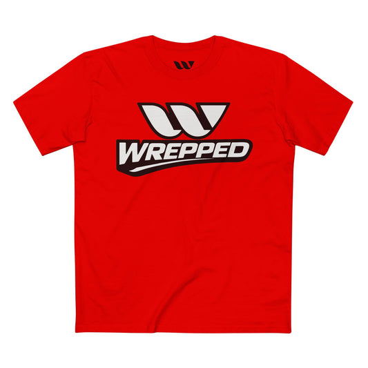 Wrepped Logo Tee — Retro Athletic Graphic T‑Shirt