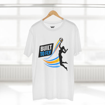 Volleyball Tee — "Built to Fly" Women's Volleyball Shirt - WREPPED