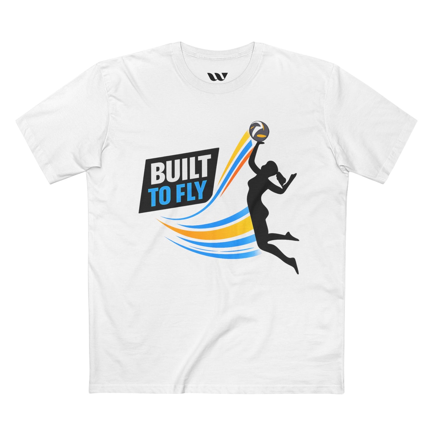 Volleyball Tee — "Built to Fly" Women's Volleyball Shirt - WREPPED