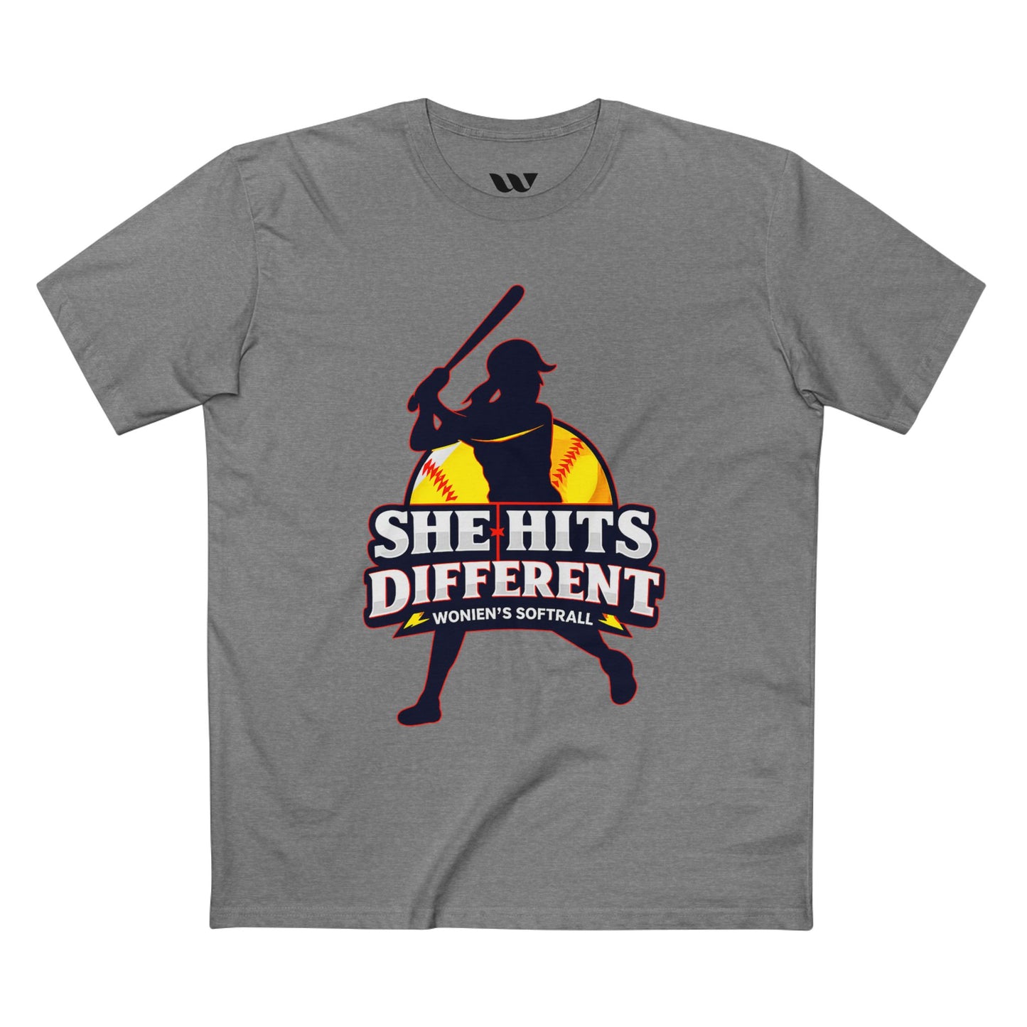 She Hits Different Women's Softball Tee - WREPPED