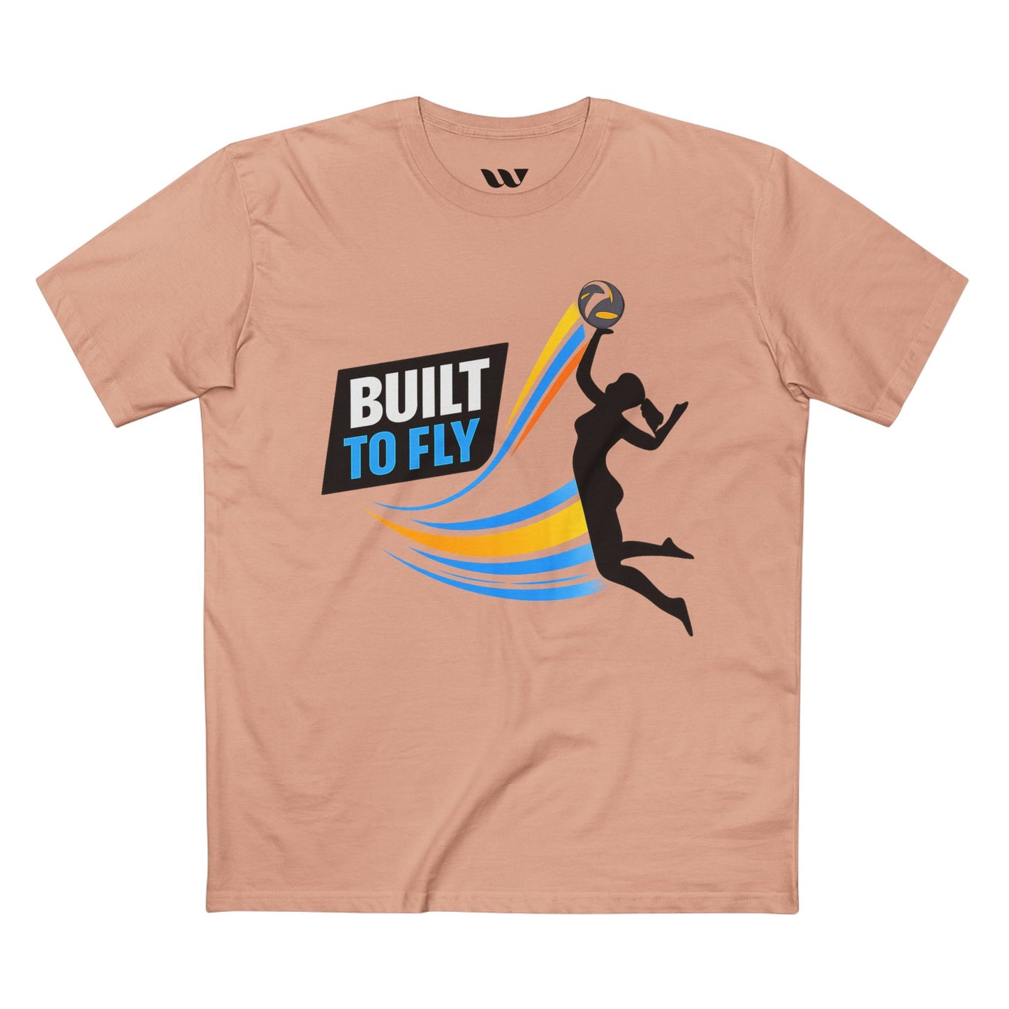 Volleyball Tee — "Built to Fly" Women's Volleyball Shirt - WREPPED