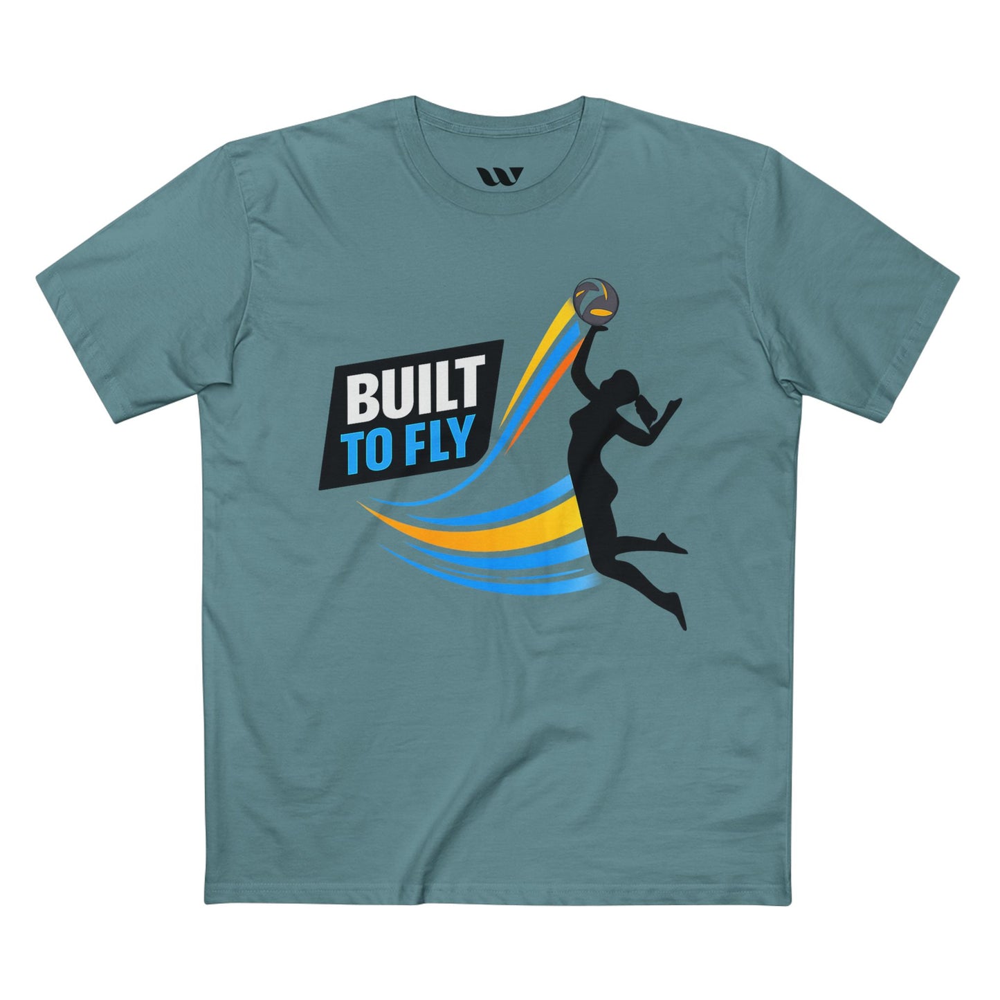 Volleyball Tee — "Built to Fly" Women's Volleyball Shirt - WREPPED
