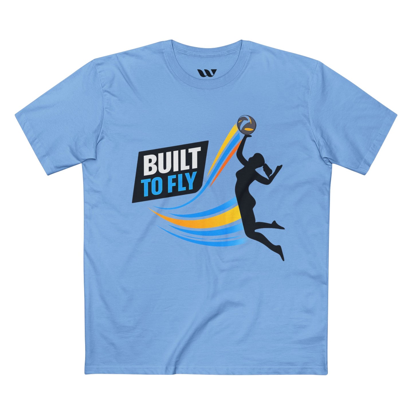 Volleyball Tee — "Built to Fly" Women's Volleyball Shirt - WREPPED