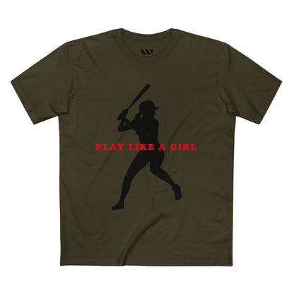 Play Like a Girl Baseball Tee — WREPPED
