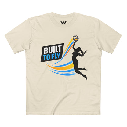 Volleyball Tee — "Built to Fly" Women's Volleyball Shirt - WREPPED