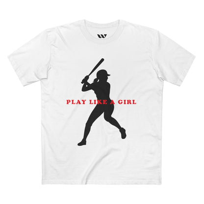 Play Like a Girl Baseball Tee — WREPPED