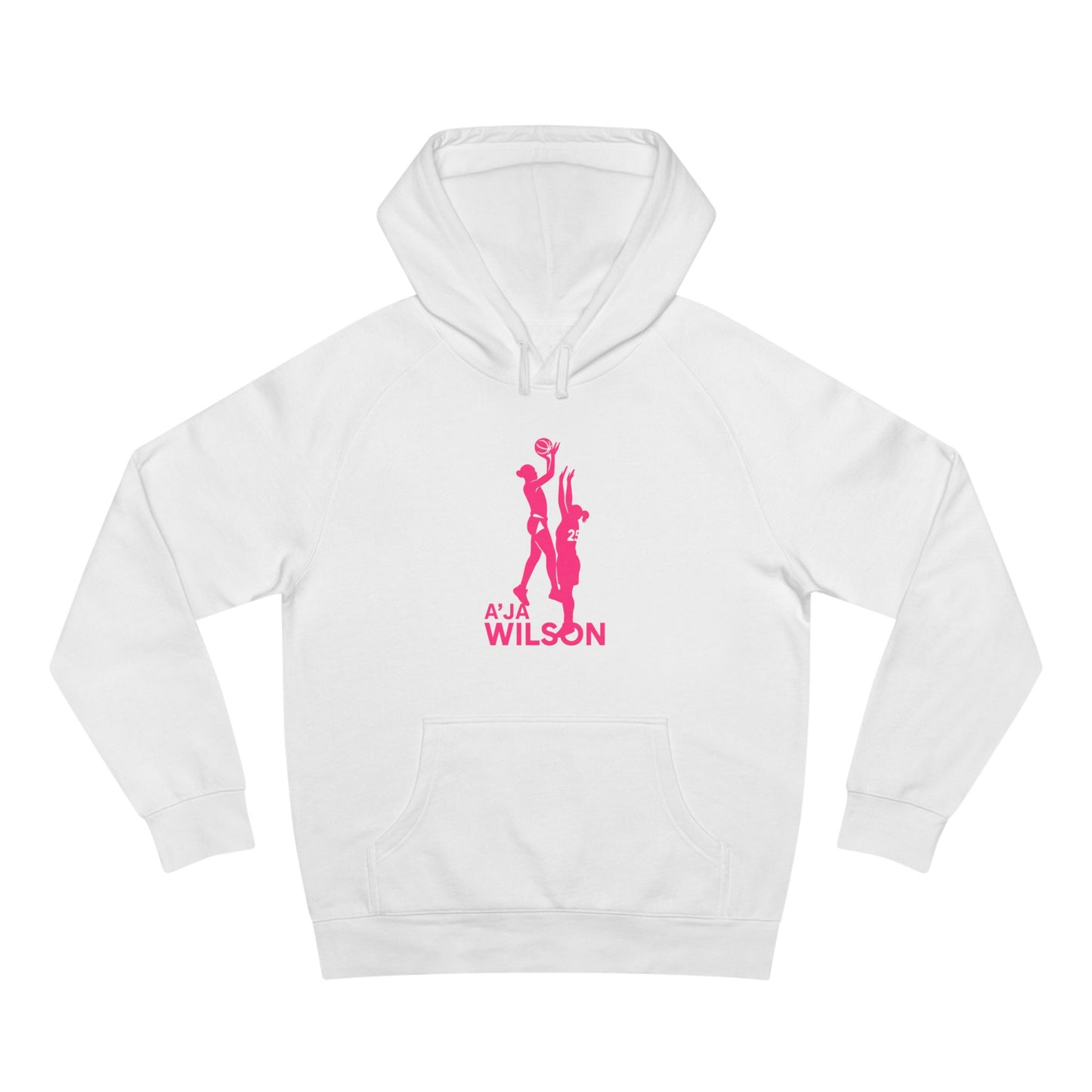 A'ja Wilson Silhouette Hoodie - Pink Logo Pullover