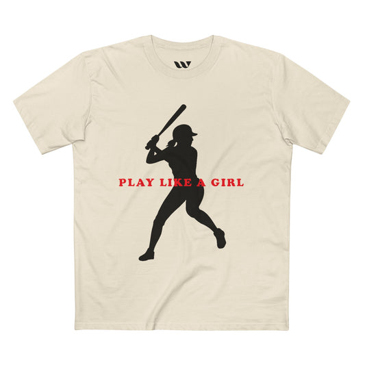 Play Like a Girl Baseball Tee — WREPPED