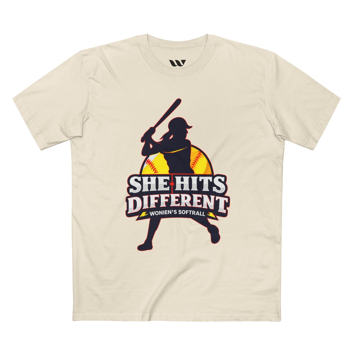 She Hits Different Women's Softball Tee - WREPPED