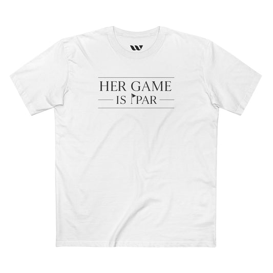 Her Game Is Par Golf T-Shirt — Funny Women's Golf Tee - WREPPED